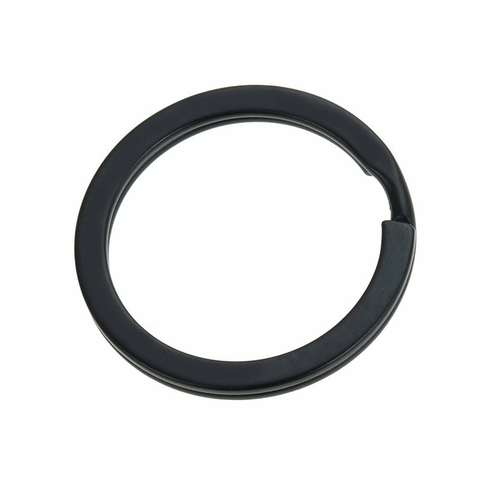 1 Pack/lot taille 25/28/30/32mm porte-clés en métal noir anneau fendu porte-clés de haute qualité ► Photo 1/5