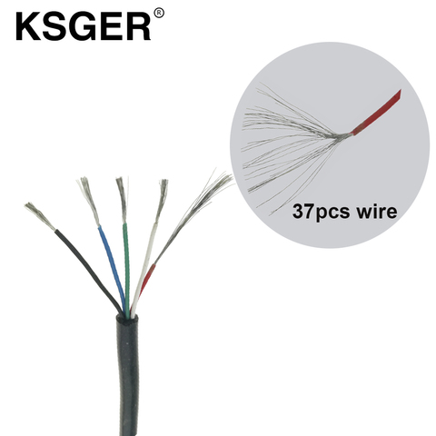 KSGER Doux 5 Core Silicone Fil Pour T12 STM32 STC OLED Électrique À Souder Fer À Souder Poignée Station ► Photo 1/1