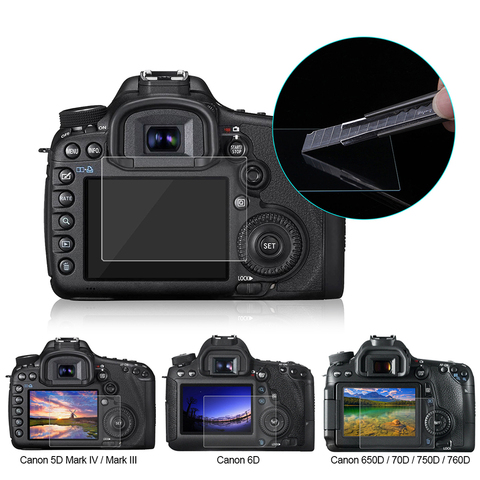 PULUZ Écran Protecteur Pour Canon 5D Mark III IV EOS 6D 7D Mark II 100D/M3 EOS 200D 650D 1200D SX600 G7X Trempé Verre LCD Film ► Photo 1/6