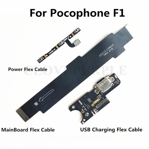 Volume d'alimentation et carte de charge USB câble flexible et carte mère connexions ligne câble flexible pour Xiao mi Pocophone F1 mi F1 ► Photo 1/1