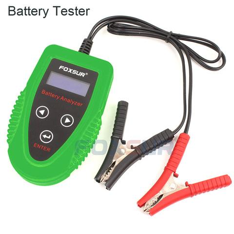 FOXSUR 12 V testeur De batterie de Voiture Auto Batterie Analyser Charge De Voiture De Diagnostic outil Gel AGM HUMIDE CA SLA Batterie CCA IR SOH Scanner ► Photo 1/1