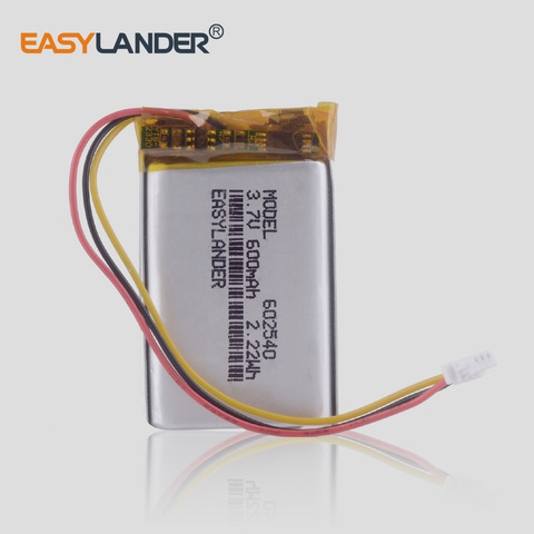 3.7V 600mAh 602540 polymère Lithium Ion / Li-ion batterie pour dvr enregistreur lecteur mp3 mivue mio 358 ► Photo 1/5