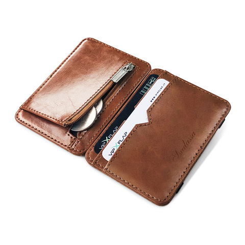 Petit portefeuille magique en cuir pour homme, avec poche pour pièces de monnaie, porte-cartes de crédit, Clip, nouvelle collection 2022 ► Photo 1/6