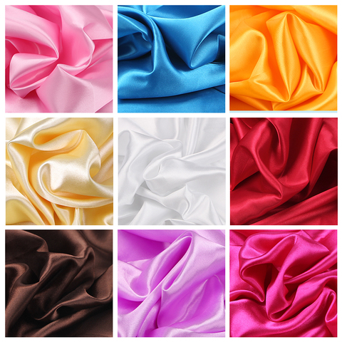 Tissu en satin de 16 couleurs 100cm * 150cm | Tissu en soie de lait, tissu en brocade de 16 couleurs avec doublure, boîte-cadeau ► Photo 1/6