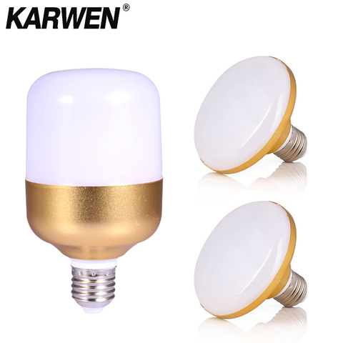 KARWEN-ampoules LED lampe à Led, E27, 5W, 10W, 12W, 15W, 18W, 20W, 24W, 30W, 36W, ampoule LED blanche froide, AC 220V ► Photo 1/6