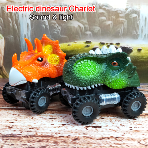 Voiture de dinosaure et camion pour enfants, jouets électriques, modèle de voiture, lumière LED, musique, Animal, véhicule, jouet pour garçons ► Photo 1/1