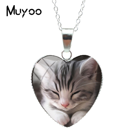 Chaînes de mode pour chaton, adorables motifs mignons pour bébé chats, pendentifs cœur, jolis bijoux, nouveauté, 2022 ► Photo 1/6