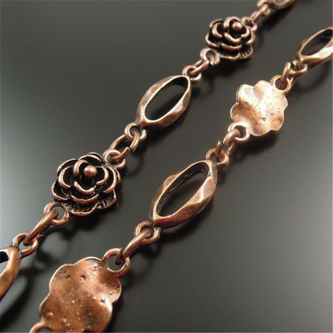Chaîne de collier 1 mètre, Style antique, bijoux en cuivre, chaîne de 10*10MM (32458) ► Photo 1/2