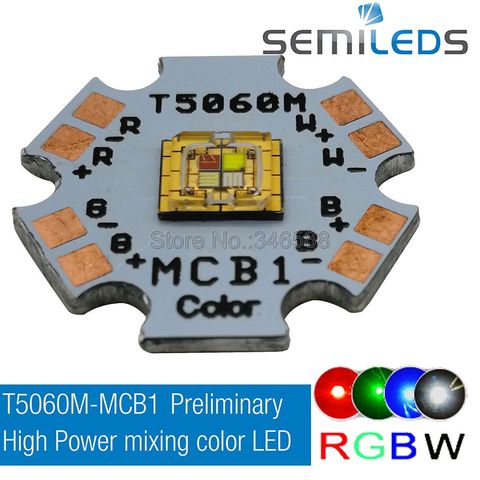 Éclairage de scène SMD haute puissance, Semi-led s T5060M-MCB1 5060 RGBW, couleur blanche RGB, LED perles émetteur 20mm, PCB, rouge/vert/bleu/blanc ► Photo 1/6
