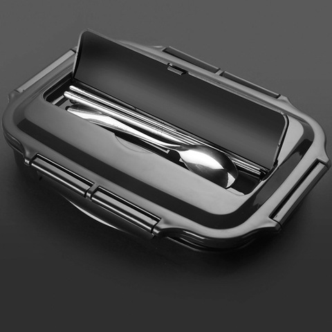 Conteneurs à Bento Portable avec vaisselle de qualité en acier inoxydable avec compartiments ► Photo 1/6