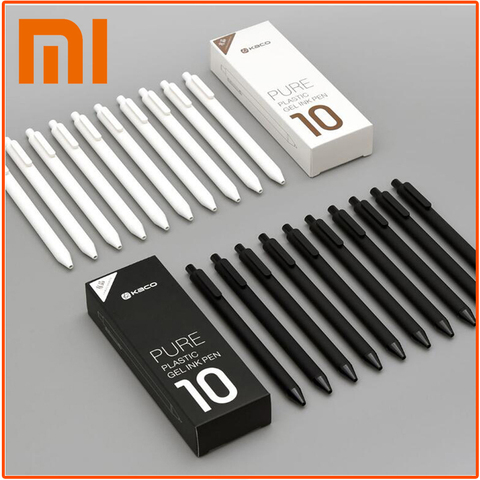 D'origine Xiaomi Signe Stylos 0.5mm Écrire Stylo À Bille Durable gel stylo 10 pc/ensemble Japon Noir D'encre Recharge école papeterie stylo à bille ► Photo 1/6