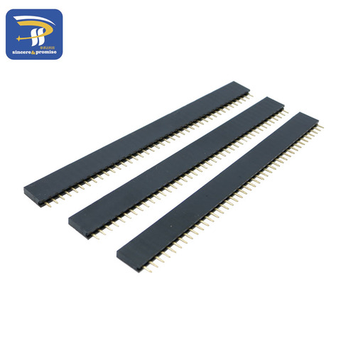 10PCS 1X40 PIN simple rangée droite broche femelle en-tête 2.54MM PITCH Strip connecteur prise 140 40 p 40PIN 40 PIN pour PCB arduino ► Photo 1/5