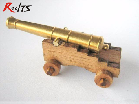 RealTS classique en bois bateau à voile accessoire CNC canon avec transporteur ► Photo 1/1