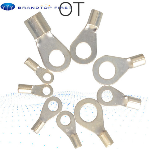 Cosse en cuivre en laiton, Non isolé, OT1-3, OT1-4, OT2.5-4, câble torique circulaire nu, connecteur de presse à froid Terminal à sertir ► Photo 1/6