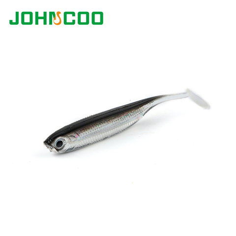 JOHNCOO 6 pièces leurres de pêche appâts souples 70mm 2.1g Silicone basse vairon appâts nageurs plastique leurre Pasca Shad leurre souple ► Photo 1/6