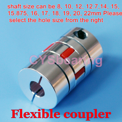1 pièces Flexible coupleur D40 L66 CNC Jaw araignée coupling 8, 10, 12, 12.7, 1/2, 14, 15, 5/8, 16, 17mm, 18mm, 19mm, 20mm, 22mm ► Photo 1/3