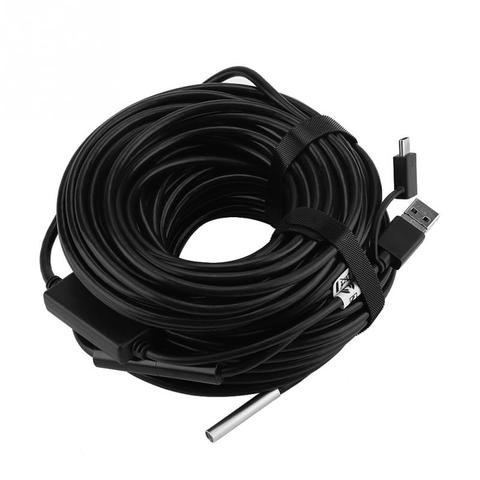 3 en 1 20 mètres 5.5mm étanche caméra Endoscope avec 720P USB caméra d'inspection pour Endoscope d'inspection de voiture de tuyau ► Photo 1/6