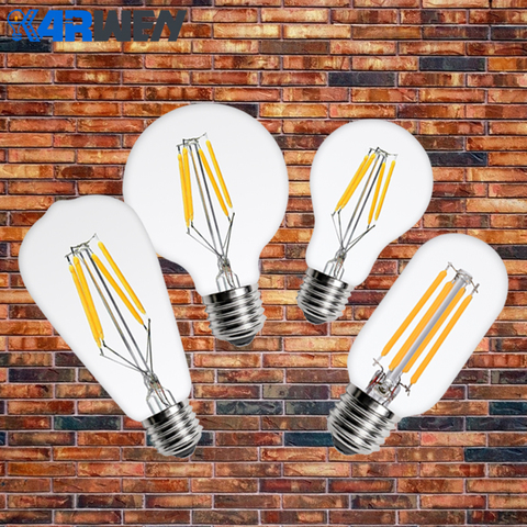 KARWEN-ampoule Vintage Edison, LED filaments de lampe rétro, type E27, type E14, LED V, 2W 4W 6W 8W, ST64, G80, G95, T45, A60, 220 ► Photo 1/6