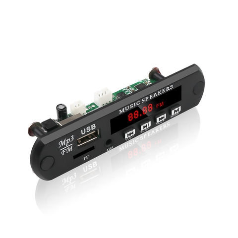 Kebidu DC 5V 12V Micro USB FM AUX 3.5MM TF Radio MP3 décodeur Audio carte pour voiture haut-parleur de musique à distance ► Photo 1/6