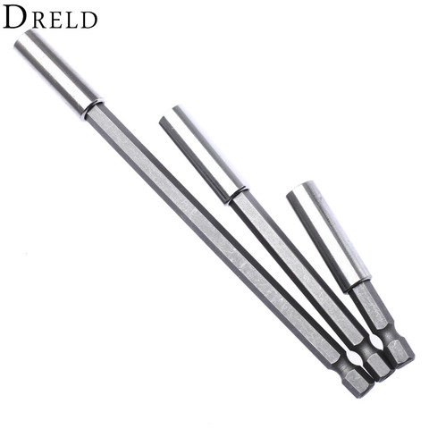 DRELD-embout d'extension, tournevis magnétique, 3 pièces 60mm/100mm/150mm à dégagement rapide 1/4 tige hexagonale porte-outils jeu de mèches pour outils ► Photo 1/6