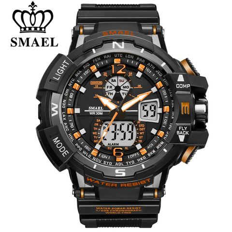 SMAEL Sport montre hommes 2022 horloge mâle LED numérique Quartz montres hommes haut de gamme marque de luxe numérique-montre Relogio Masculino ► Photo 1/6
