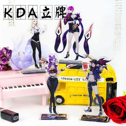 4 Types de jeux LOL KDA Figure supports en acrylique, personnages de grande taille, ornements en acrylique, cadeau pour Fans ► Photo 1/5