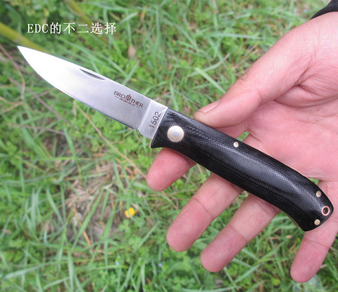 Brother 1502 – couteau pliant de poche de haute qualité, outil de survie tactique, manche G10, acier 440C, Collection EDC ► Photo 1/6