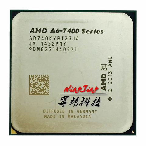 AMD A6-Series A6 7400 K A6 7400 K 3.5G Dual-Core processeur d'unité centrale 65 W AD740KYBI23JA/AD740BYBI23JA Prise FM2 + ► Photo 1/1