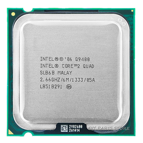 4 cœurs INTEL core 2 Quad Q9400 Socket LGA 775CPU INTEL Q9400 processeur 2.66 Ghz/6 M/1333 GHz) ► Photo 1/1