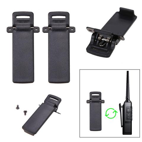 2 pièces talkie-walkie pièce de rechange pince de ceinture arrière pour Baofeng Radio 2 voies UV5R remplacer les accessoires de Radio de pince arrière ► Photo 1/6