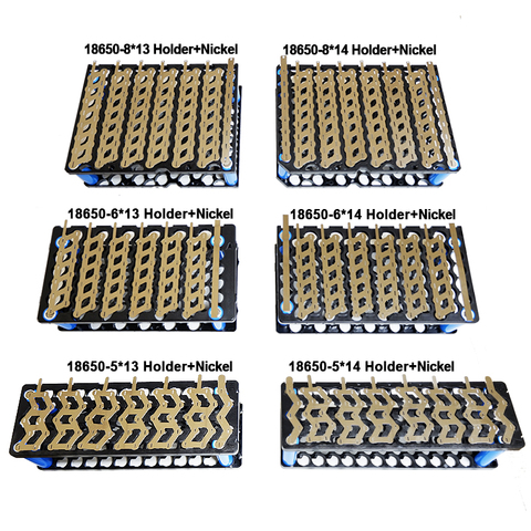 Support de batterie 18650 et nickel pur 5*13 (5P13S) 5*14(5P14S) 6*13(6P13S) 6*14 (6P14S) 8*13(8P13S) support 18650 type 8x14 W ► Photo 1/6