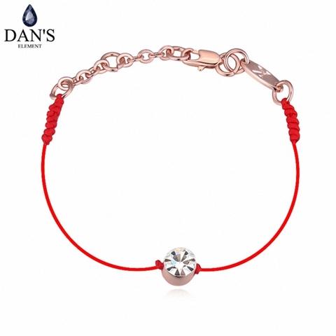 Bracelets à breloques en cristal autrichien pour femmes, corde de fil rouge, à la mode, style d'été, nouvelle collection, #113957 ► Photo 1/1