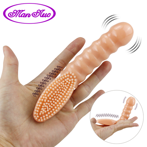 Vibrateurs de Clitoris pour femmes, jouets sexuels à Stimulation de Clitoris, brosse vibrante pour manches de doigt, massage de points, produit sexuel pour adultes ► Photo 1/6