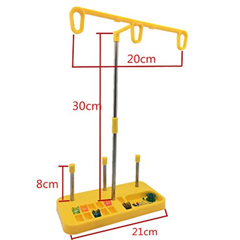 Support de fil à coudre réglable, 3 bobines de fils étui en plastique, multicolore en option, 7YJ49 ► Photo 1/6