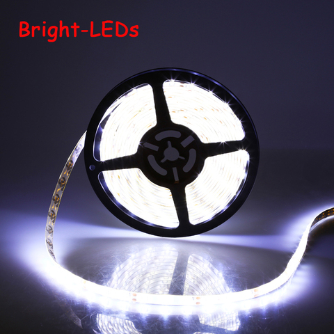 5M 3528 BANDE LED SMD LUMIÈRE DC 12V 60LEDS/M imperméable d'intérieur ET extérieur décoratif ruban Rvb Blanc BLEU Rouge Vert Jaune ► Photo 1/5