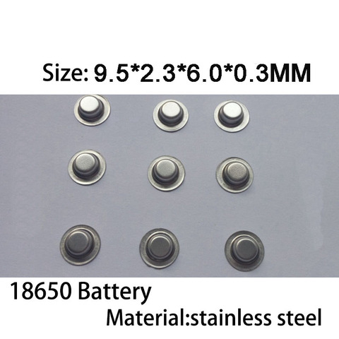 Bouchon de batterie au lithium 18650 soudé par points, 50 pièces, électrode positive non poreuse en hauteur en acier inoxydable 2.3, accessoires de batterie ► Photo 1/2