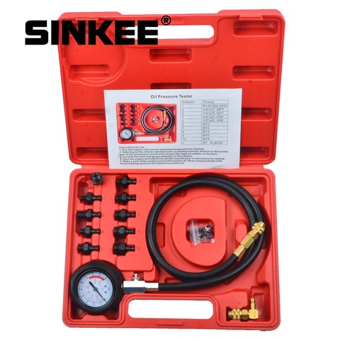 Kit de Test de pression d'huile moteur, 12 pièces, testeur d'outils de Garage, dispositifs d'avertissement d'huile faible, SK1267 ► Photo 1/5