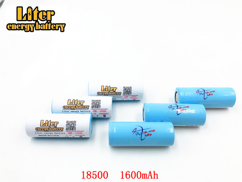 Lot de 2 Batteries Lithium-ion 18500 18490 mAh, 1600 V, rechargeables, pour lampe de poche, torche, Power Bank, 3.7 véritables Batteries ► Photo 1/6