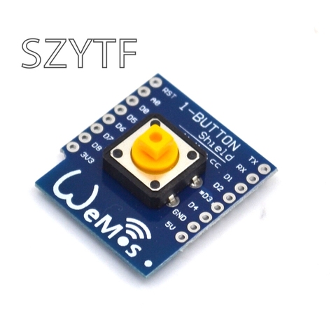 Bouclier à 1 bouton pour WeMos D1 mini bouton intelligent ESP8266 kit de bricolage Module WiFi pour pièces WIFI ESP8266 ► Photo 1/1