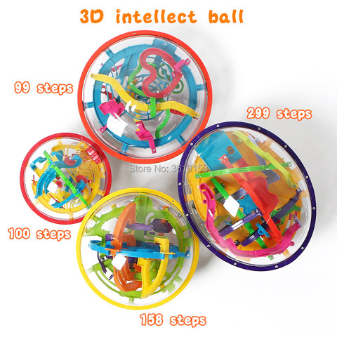 Boule labyrinthe d'intelligence magique 3D 99/100/158/299 étapes, équilibre IQ Perplexus boule magnétique jeu de Puzzle en marbre pour enfants et adultes jouets ► Photo 1/6