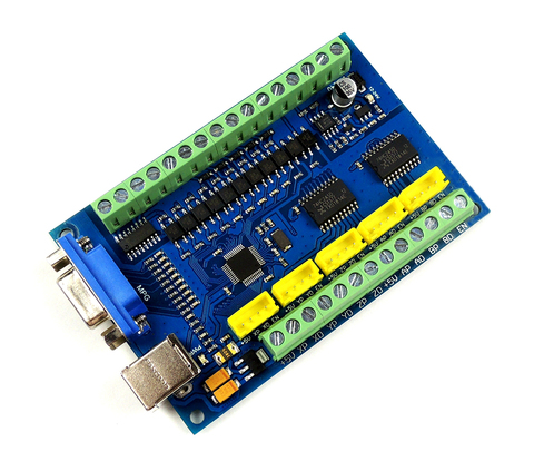 Carte de contrôle de mouvement pas à pas lisse MACH3, USB CNC 5 axes 100KHz, carte de dérivation pour gravure CNC 12-24V ► Photo 1/6