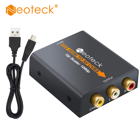 Neoteck 1080P HDMI vers AV CVBS convertisseur NTSC PAL sortie HDMI vers AV Scaler adaptateur HDMI vers 3RCA AV CVBS convertisseur vidéo ► Photo 1/6