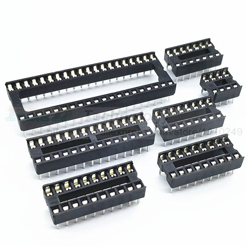 20 pcs IC siège 6 8 14 16 20 24 28 32 40 broches 2.54mm PIN Pas MCU base de puce de prise ic fente de prises livraison gratuite ► Photo 1/2