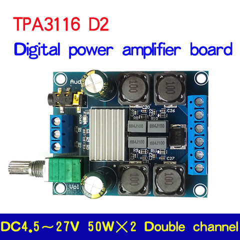 Amplificateur de puissance numérique 2.0, 50w X2, carte son stéréo ► Photo 1/6
