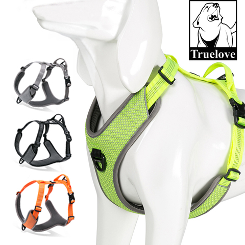 Truelove − harnais pour chien réfléchissant, gilet petit, moyen et grand, ajustable rapidement, collier en laisse pour entraînement, la course à pied TLH6071 ► Photo 1/6