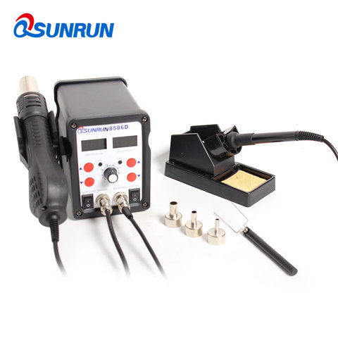 2-in-1 Digital display BGA/SMD 8586D Hot Air Rewock Station,Soldering Station,Hot Air Gun&Electric Soldering Iron,Replace the IC ► Photo 1/6