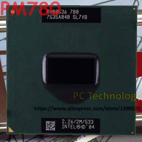 Intel PM780 CPU notebook Pentium M 780 2 M Cache, 2.26 GHz, 533 MHz PM 780 CPU PPGA478 support processeur 915 chipset livraison gratuite ► Photo 1/1