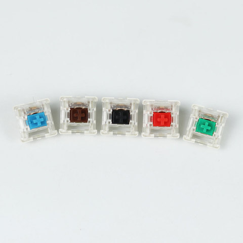 Greetech – interrupteur à touches pour clavier mécanique, vert, marron, bleu, rouge, noir, compatible cherry mx, 3 broches SMD, montage sur plaque ► Photo 1/5