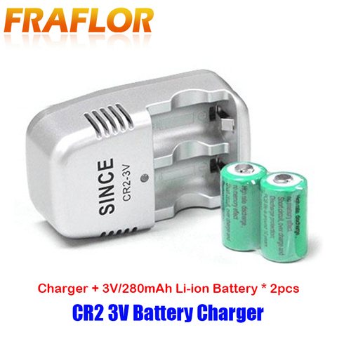 CR2 3V (15270) AI-BALL Mini Wifi caméra télémètre chargeur de batterie avec 2 pièces Rechargeable li-on batterie ca 110-240V entrée ► Photo 1/6