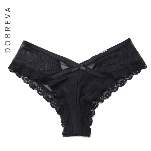 DOBREVA sous-vêtements femme taille basse culotte effrontée avec dentelle en maille ► Photo 1/6